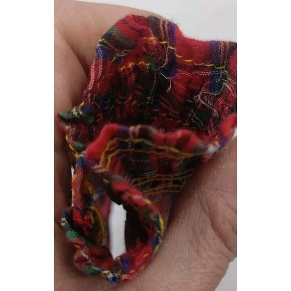 Vintage 1980 My First Barbie Strapless Red Plaid Dress #1913 Mattel Doll Fashion - Picture 5 of 6